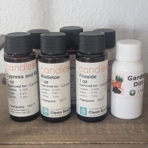 Lot of 7 Assorted Fragrance Oils One Ounce Samples NEW